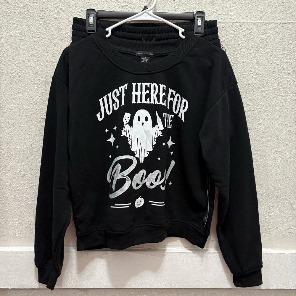 Better Together "Just here for the Boos!" Halloween Lounge Set NWT Medium